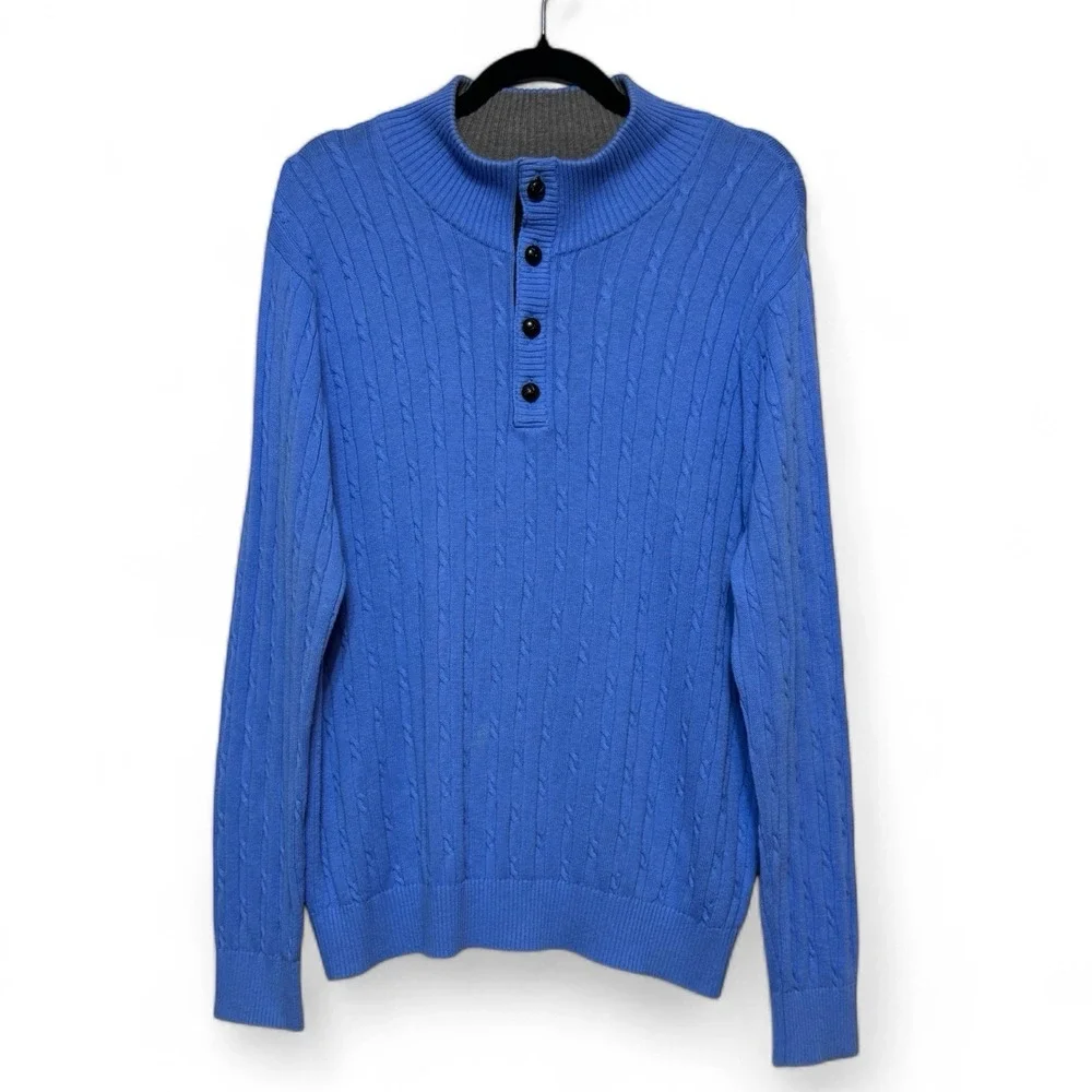 Pell & Co Old Money Cable Knit‎ Cashmere Blend Sweater Mens XL Fisherman Preppy